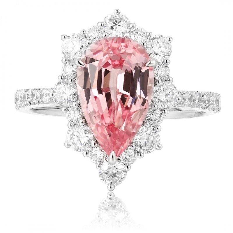 Ruif Jewelry Classic Design PT950 Platinum Ring 2.9ct Pink Morgant Lab Grown Sapphire And 0.626ct Lab Grown Diamond Ring Wedding Bands Ruif Jewelry Classic Design PT950 Platinum Ring 2.9ct Pink Morgant Lab Grown Sapphire And 0.626ct Lab Grown Diamond Ring Wedding Bands