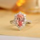 Ruif Jewelry Classic Design PT950 Platinum Ring 2.9ct Pink Morgant Lab Grown Sapphire And 0.626ct Lab Grown Diamond Ring Wedding Bands Ruif Jewelry Classic Design PT950 Platinum Ring 2.9ct Pink Morgant Lab Grown Sapphire And 0.626ct Lab Grown Diamond Ring Wedding Bands