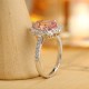 Ruif Jewelry Classic Design PT950 Platinum Ring 2.9ct Pink Morgant Lab Grown Sapphire And 0.626ct Lab Grown Diamond Ring Wedding Bands Ruif Jewelry Classic Design PT950 Platinum Ring 2.9ct Pink Morgant Lab Grown Sapphire And 0.626ct Lab Grown Diamond Ring Wedding Bands