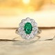 Ruif Jewelry Classic Design PT950 Platinum Ring 1.16ct Lab Grown Emerald and 0.824ct Lab Grown Diamond Ring Gemstone Jewelry Ruif Jewelry Classic Design PT950 Platinum Ring 1.16ct Lab Grown Emerald and 0.824ct Lab Grown Diamond Ring Gemstone Jewelry