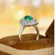 Ruif Jewelry Classic Design PT950 Platinum Ring 1.16ct Lab Grown Emerald and 0.824ct Lab Grown Diamond Ring Gemstone Jewelry Ruif Jewelry Classic Design PT950 Platinum Ring 1.16ct Lab Grown Emerald and 0.824ct Lab Grown Diamond Ring Gemstone Jewelry
