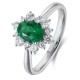 Ruif Jewelry Classic Design PT950 Platinum Ring 0.77ct Lab Grown Emerald and 0.43ct Lab Grown Diamond Ring Gemstone Jewelry Ruif Jewelry Classic Design PT950 Platinum Ring 0.77ct Lab Grown Emerald and 0.43ct Lab Grown Diamond Ring Gemstone Jewelry