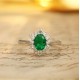 Ruif Jewelry Classic Design PT950 Platinum Ring 0.77ct Lab Grown Emerald and 0.43ct Lab Grown Diamond Ring Gemstone Jewelry Ruif Jewelry Classic Design PT950 Platinum Ring 0.77ct Lab Grown Emerald and 0.43ct Lab Grown Diamond Ring Gemstone Jewelry