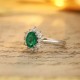 Ruif Jewelry Classic Design PT950 Platinum Ring 0.77ct Lab Grown Emerald and 0.43ct Lab Grown Diamond Ring Gemstone Jewelry Ruif Jewelry Classic Design PT950 Platinum Ring 0.77ct Lab Grown Emerald and 0.43ct Lab Grown Diamond Ring Gemstone Jewelry