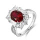 Ruif Jewelry Classic Design PT950 Platinum 3.8ct Lab Grown Ruby And 1.823ct Lab Grown Diamond Ring Wedding Bands