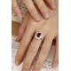 Ruif Jewelry Classic Design PT950 Platinum 3.8ct Lab Grown Ruby And 1.823ct Lab Grown Diamond Ring Wedding Bands