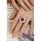 Ruif Jewelry Classic Design PT950 Platinum 8.94ct Lab Grown Ruby And 6.339ct Lab Grown Diamond Ring Wedding Bands