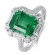 Ruif Jewelry Classic Design PT950 Platinum Ring 3.0ct Lab Grown Emerald and 1.047ct Lab Grown Diamond Ring Gemstone Jewelry Ruif Jewelry Classic Design PT950 Platinum Ring 3.0ct Lab Grown Emerald and 1.047ct Lab Grown Diamond Ring Gemstone Jewelry