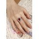 Ruif Jewelry Classic Design PT950 Platinum 7.71ct Lab Grown Ruby And 1.943ct Lab Grown Diamond Ring Wedding Bands