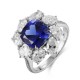 Ruif Jewelry Classic Design PT950 Platinum 4.46ct Lab Grown Sapphire And 2.595ct Lab Grown Diamond Ring Wedding Bands