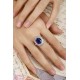 Ruif Jewelry Classic Design PT950 Platinum 6.65ct Lab Grown Sapphire And 1.943ct Lab Grown Diamond Ring Wedding Bands