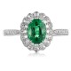 Ruif Jewelry Classic Design PT950 Platinum Ring 0.83ct Lab Grown Emerald and 0.315ct Lab Grown Diamond Ring Gemstone Jewelry Ruif Jewelry Classic Design PT950 Platinum Ring 0.83ct Lab Grown Emerald and 0.315ct Lab Grown Diamond Ring Gemstone Jewelry