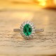 Ruif Jewelry Classic Design PT950 Platinum Ring 0.83ct Lab Grown Emerald and 0.315ct Lab Grown Diamond Ring Gemstone Jewelry Ruif Jewelry Classic Design PT950 Platinum Ring 0.83ct Lab Grown Emerald and 0.315ct Lab Grown Diamond Ring Gemstone Jewelry