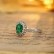 Ruif Jewelry Classic Design PT950 Platinum Ring 0.83ct Lab Grown Emerald and 0.315ct Lab Grown Diamond Ring Gemstone Jewelry Ruif Jewelry Classic Design PT950 Platinum Ring 0.83ct Lab Grown Emerald and 0.315ct Lab Grown Diamond Ring Gemstone Jewelry