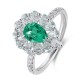 Ruif Jewelry Classic Design PT950 Platinum Ring 0.63ct Lab Grown Emerald and 1.2ct Lab Grown Diamond Ring Gemstone Jewelry Ruif Jewelry Classic Design PT950 Platinum Ring 0.63ct Lab Grown Emerald and 1.2ct Lab Grown Diamond Ring Gemstone Jewelry