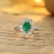 Ruif Jewelry Classic Design PT950 Platinum Ring 0.63ct Lab Grown Emerald and 1.2ct Lab Grown Diamond Ring Gemstone Jewelry Ruif Jewelry Classic Design PT950 Platinum Ring 0.63ct Lab Grown Emerald and 1.2ct Lab Grown Diamond Ring Gemstone Jewelry