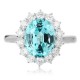 Ruif Jewelry Classic Design PT950 Platinum Ring 5.18ct Lab Grown Paraiba And 0.795ct Lab Grown Diamond Ring Wedding Bands Ruif Jewelry Classic Design PT950 Platinum Ring 5.18ct Lab Grown Paraiba And 0.795ct Lab Grown Diamond Ring Wedding Bands