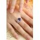 Ruif Jewelry Classic Design PT950 Platinum 3.79ct Lab Grown Sapphire And 0.76ct Lab Grown Diamond Ring Wedding Bands