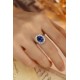 Ruif Jewelry Classic Design PT950 Platinum 7.73ct Lab Grown Sapphire And 1.874ct Lab Grown Diamond Ring Wedding Bands