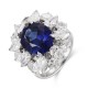 Ruif Jewelry Classic Design PT950 Platinum 8.94ct Lab Grown Sapphire And 4.659ct Lab Grown Diamond Ring Wedding Bands