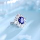 Ruif Jewelry Classic Design PT950 Platinum 5.345ct Lab Grown Sapphire And 3.289ct Lab Grown Diamond Ring Wedding Bands