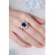 Ruif Jewelry Classic Design PT950 Platinum 5.345ct Lab Grown Sapphire And 3.289ct Lab Grown Diamond Ring Wedding Bands