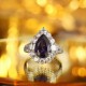 Ruif Jewelry Classic Design PT950 Platinum 3.98ct Lab Grown Sapphire And 2.089ct Lab Grown Diamond Ring Wedding Bands