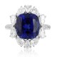 Ruif Jewelry Classic Design PT950 Platinum 7.24ct Lab Grown Sapphire And 1.744ct Lab Grown Diamond Ring Wedding Bands