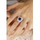 Ruif Jewelry Classic Design PT950 Platinum 4.4ct Lab Grown Sapphire And 2.935ct Lab Grown Diamond Ring Wedding Bands