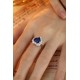 Ruif Jewelry Classic Design PT950 Platinum 3.72ct Lab Grown Sapphire And 1.172ct Lab Grown Diamond Ring Wedding Bands