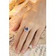 Ruif Jewelry Classic Design PT950 Platinum 3.72ct Lab Grown Sapphire And 1.172ct Lab Grown Diamond Ring Wedding Bands