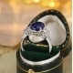 Ruif Jewelry Classic Design PT950 Platinum 5.29ct Lab Grown Sapphire And 1.346ct Lab Grown Diamond Ring Wedding Bands