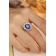 Ruif Jewelry Classic Design PT950 Platinum 5.04ct Lab Grown Sapphire And 1.162ct Lab Grown Diamond Ring Wedding Bands