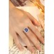 Ruif Jewelry Classic Design PT950 Platinum 5.04ct Lab Grown Sapphire And 1.162ct Lab Grown Diamond Ring Wedding Bands