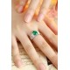 Ruif Jewelry Classic Design PT950 Platinum Ring 2.3ct Lab Grown Emerald and 0.76ct Lab Grown Diamond Ring Gemstone Jewelry