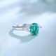 Ruif Jewelry Classic Design PT950 Platinum Ring 1.47ct Lab Grown Emerald and 0.3ct Lab Grown Diamond Ring Gemstone Jewelry
