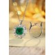 Ruif Jewelry Classic Design PT950 Platinum Ring 3.41ct Lab Grown Emerald and 2.708ct Lab Grown Diamond Ring Gemstone Jewelry