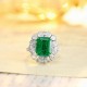 Ruif Jewelry Classic Design PT950 Platinum Ring 8.63ct Lab Grown Emerald and 2.381ct Lab Grown Diamond Ring Gemstone Jewelry