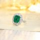 Ruif Jewelry Classic Design PT950 Platinum Ring 8.63ct Lab Grown Emerald and 2.381ct Lab Grown Diamond Ring Gemstone Jewelry