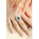 Ruif Jewelry Classic Design PT950 Platinum Ring 2.52ct Lab Grown Emerald and 3.146ct Lab Grown Diamond Ring Gemstone Jewelry
