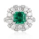 Ruif Jewelry Classic Design PT950 Platinum Ring 1.55ct Lab Grown Emerald and 1.714ct Lab Grown Diamond Ring Gemstone Jewelry