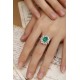 Ruif Jewelry Classic Design PT950 Platinum Ring 1.82ct Lab Grown Emerald and 2.026ct Lab Grown Diamond Ring Gemstone Jewelry