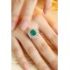 Ruif Jewelry Classic Design PT950 Platinum Ring 3.21ct Lab Grown Emerald and 1.689ct Lab Grown Diamond Ring Gemstone Jewelry