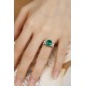 Ruif Jewelry Classic Design PT950 Platinum Ring 2.68ct Lab Grown Emerald and 0.597ct Lab Grown Diamond Ring Gemstone Jewelry