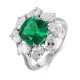 Ruif Jewelry Classic Design PT950 Platinum Ring 2.98ct Lab Grown Emerald and 2.595ct Lab Grown Diamond Ring Gemstone Jewelry