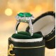 Ruif Jewelry Classic Design PT950 Platinum Ring 4.57ct Lab Grown Emerald and 1.744ct Lab Grown Diamond Ring Gemstone Jewelry