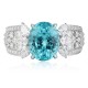 Ruif Jewelry Classic Design PT950  Platinum Ring 4.79ct Lab Grown Paraiba And 0.76ct Lab Grown Diamond Ring Wedding Bands