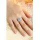 Ruif Jewelry Classic Design PT950  Platinum Ring 4.79ct Lab Grown Paraiba And 0.76ct Lab Grown Diamond Ring Wedding Bands
