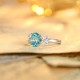 Ruif Jewelry Classic Design PT950  Platinum Ring 4.63ct Lab Grown Paraiba And 0.597ct Lab Grown Diamond Ring Wedding Bands