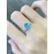 Ruif Jewelry Classic Design PT950  Platinum Ring 4.63ct Lab Grown Paraiba And 0.597ct Lab Grown Diamond Ring Wedding Bands